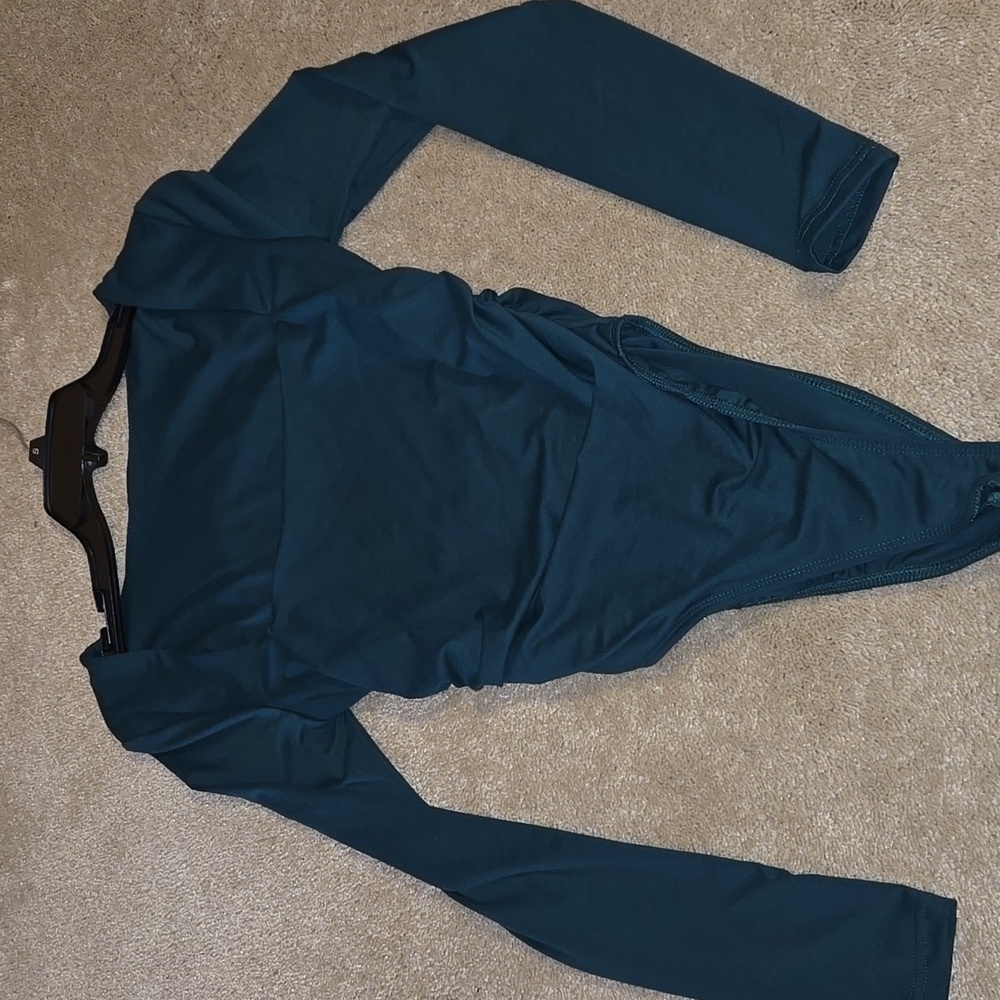 Emerald long sleeve bodysuit